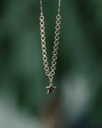 Yıldız Uçlu 14 Ayar Altın Zincir Kolye 12 Layer 15