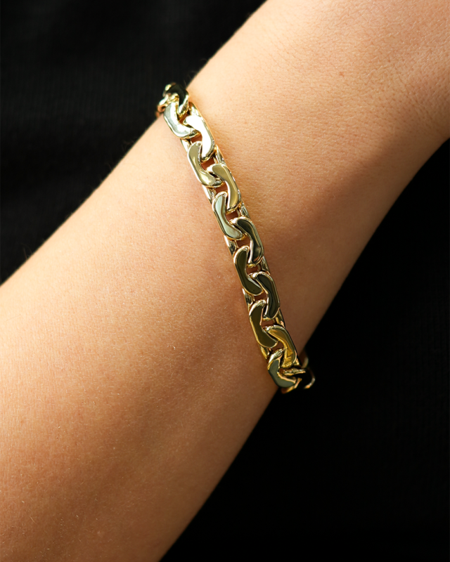 Modern Kavisli Zincir Bileklik